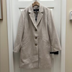 Vero Moda Women's Cream Single-Breasted Trench Coat